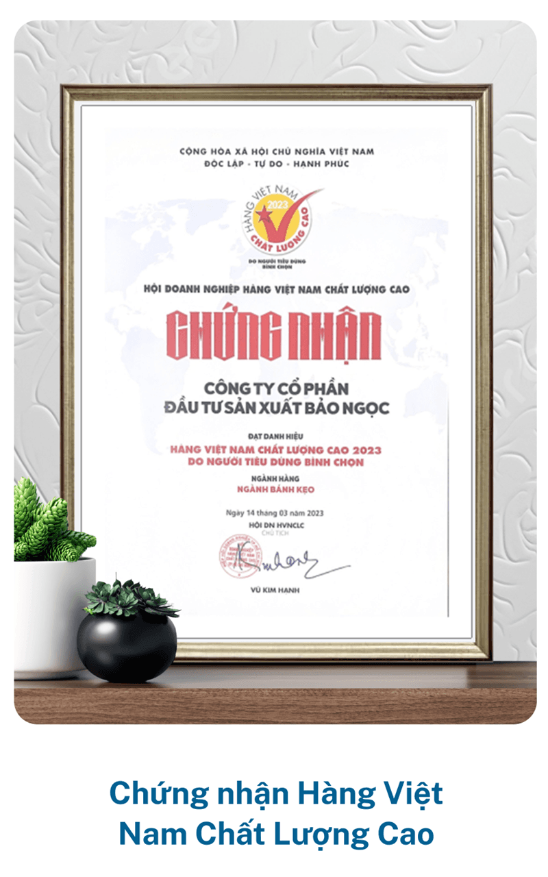 Chứng nhận Hàng Việt Nam Chất Lượng Cao