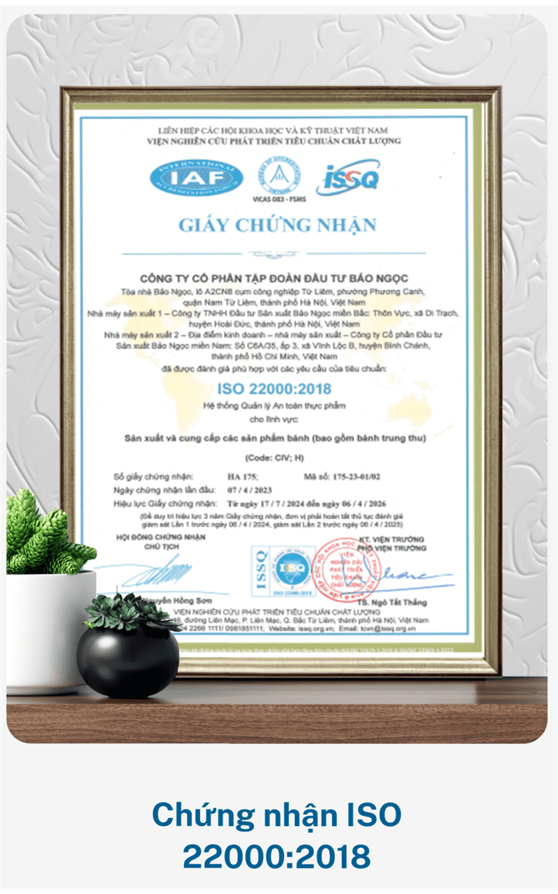 Chứng nhận ISO 22000:2018